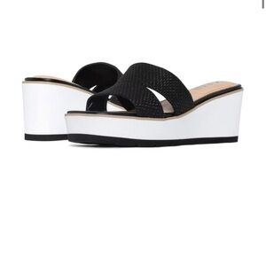 NYDJ  Black Jute Platform Slide Sandals -Raizy size 6M